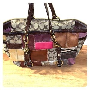 Coach multi color purse
